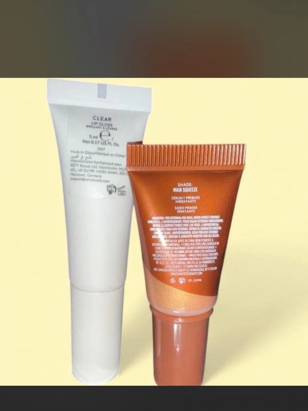 Yummy Skin Glow Serum with Hyaluronic Acid & Niacinamide & Refy lipgloss